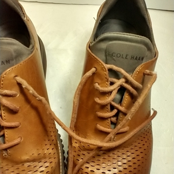 Cole Haan 2.Zerogrand Laser British Tan Wingtip Oxford Shoes Men’s sz 10.5M. - Picture 12 of 12